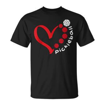 Pickleball Valentine Day Heart Pickleball Lovers T-Shirt - Thegiftio UK