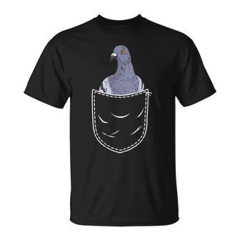 Pigeon Taubenschlag Bird Animal Lover Chest Pocket Black T-Shirt - Seseable