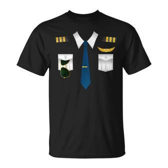 Pilot Uniform Costume Airplane Aviation Flying Airline T-Shirt - Seseable