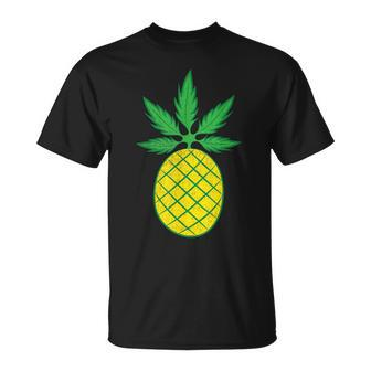 Pineapple Weed Cannabis Marijuana Stoner T-Shirt - Monsterry