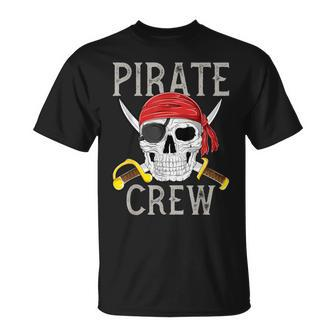 Pirate Crew Jolly Roger Flag Skull Family Matching Pirates T-Shirt - Thegiftio