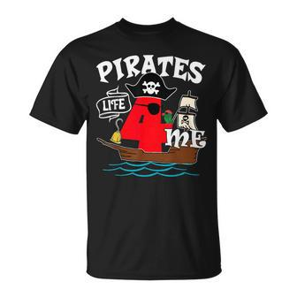 Pirates Life 4 Me 4Th Birthday Boy 4 Years Old Birthday Vibe T-Shirt - Seseable