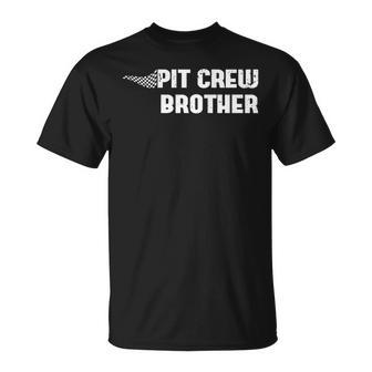 Pit Crew Brother Racing Car Family Matching Birthday Party T-Shirt - Thegiftio UK