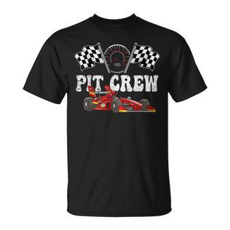 Pit Crew Race Car Hosting Parties Racing Family Themed T-Shirt - Seseable