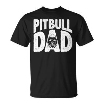 Pitbull Dad Dog Best Dog Dad Ever Mens Pitbull T-Shirt | Mazezy