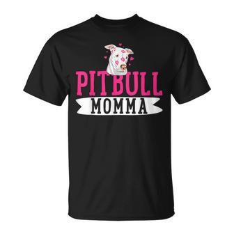 Pitbull Momma Pit Bull Terrier Dog Pibble Owner Mother's Day T-Shirt - Monsterry