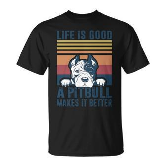 Pitbull For Women Men Girls Dog Dad Dog Mom Pitbull T-Shirt | Mazezy UK