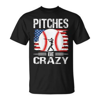 Pitches Be Crazy Baseball Mom Dad T-Shirt - Monsterry DE