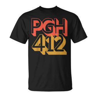 Pittsburgh 412 Pgh Pennsylvania Sl City Retro Home Pride T-Shirt - Monsterry DE