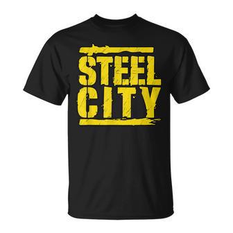 Pittsburgh Black And Yellow Pennsylvania Sl City T-Shirt - Monsterry