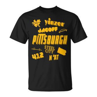 Pittsburgh Retro Yinzer Jagoff 412 Sl City Pride T-Shirt - Monsterry