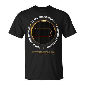 Pittsburgh Pennsylvania Total Solar Eclipse 2024 T-Shirt - Monsterry