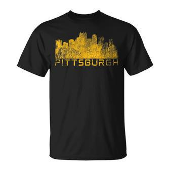 Pittsburgh Sl City Skyline Pennsylvania Pride Vintage T-Shirt - Monsterry