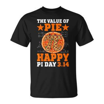 Pizza Math 314 Pi Symbol The Value Of Pie Happy Pi Day T-Shirt | Mazezy