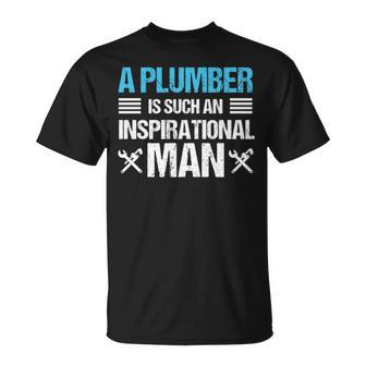 Plumber Inspirational Man Plumbing Birthday Gif T-Shirt | Mazezy UK