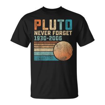Pluto Never Forget 1930-2006 Vintage T-Shirt, Retro Design - Seseable