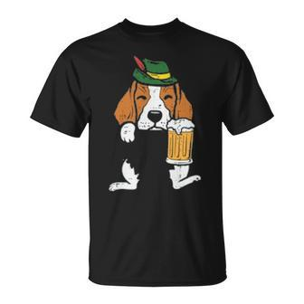 Pocket German Beagle Feet Oktoberfest Bavarian Dog T-Shirt | Mazezy