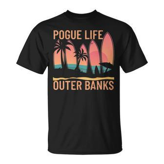 Pogue Life Outer Banks Beach Sunset Surfing Pogue Life T-Shirt | Mazezy
