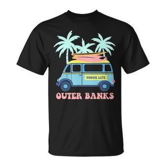 Pogue Life Outer Banks Surfer Van Beach Pastel T-Shirt | Mazezy