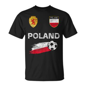 Poland Soccer Fans Jersey Polish Flag Football Lovers T-Shirt - Thegiftio UK