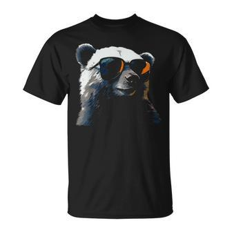 Polar Bear Sunglasses Glasses Polar Bear Animal Bear T-Shirt - Seseable