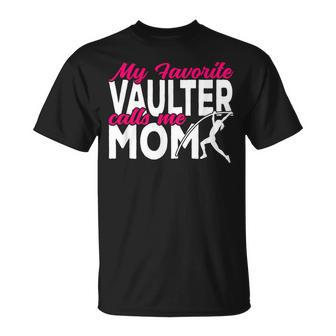Pole Vaulter My Favorite Vaulter Calls Me Mom Pole Vault T-Shirt - Monsterry DE