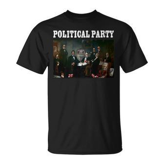 Political Party Abe Lincoln Founding Fathers Beer Drinking T-Shirt - Monsterry AU