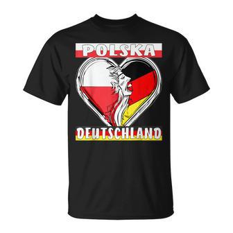 Polska Deutschland Herz Deutsch Polen T-Shirt - Geschenkecke