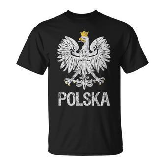 Polska Eagle T Vintage Style Poland Polish Pride T-Shirt - Monsterry AU