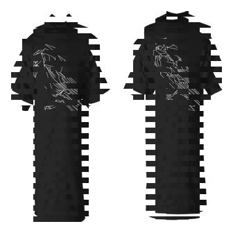 Polygonal Geometric Crow Raven Goth Gothic Girls Men T-Shirt - Thegiftio