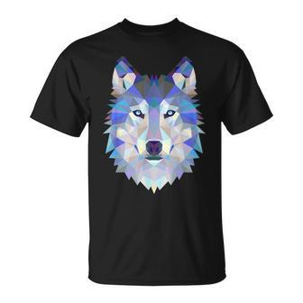 Polygonal Wolf Geometry Vector Animal T-Shirt - Monsterry AU