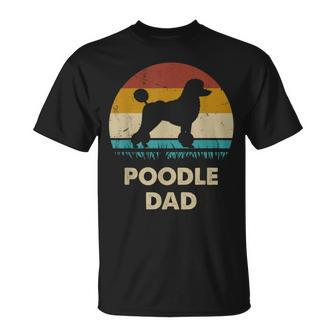 Poodle Dad For Poodle Dog Lovers Vintage Dad T-Shirt - Monsterry