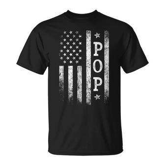 Pop American Flag Pop Patriotic Father's Day T-Shirt - Monsterry CA