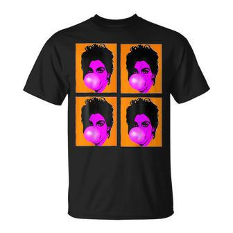 Pop T 80S Purple Prince Rockroll Famous Faces Humour Cool T-Shirt | Mazezy UK
