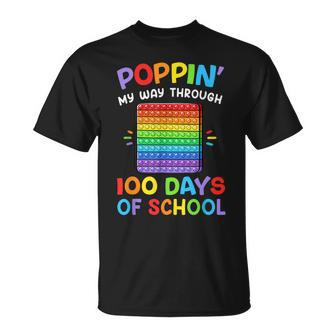 Poppin My Way Through 100 Days 100Th Day Of School Kid T-Shirt - Monsterry AU
