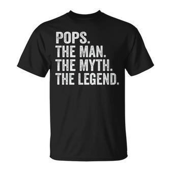 Pops The Man Der Mythos Die Legende -Atertag T-Shirt - Seseable