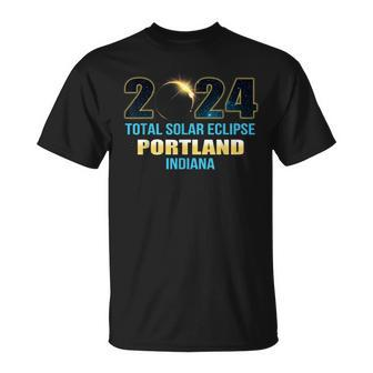Portland Indiana Total Solar Eclipse 2024 T-Shirt | Mazezy