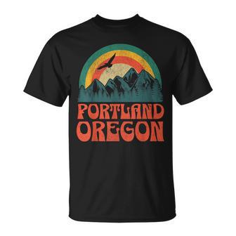 Portland Oregon Blue T-Shirt - Seseable