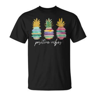 Positive Vibe Pineapple Transfer Day Infertility Ivf Mom Dad T-Shirt - Monsterry DE