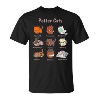 Potter Cats Para Amantes De Los Gatos Camiseta unisex - Regaloses