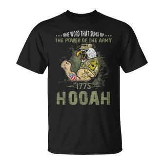 Power Of The Army Hooah Veteran Pride Military T-Shirt - Monsterry DE