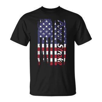 Power Stroke American Flag T-Shirt - Monsterry
