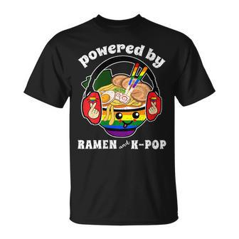 Powered By Ramen And Kpop Lgbt Gay Pride Month Ally Lgbtq T-Shirt - Monsterry DE