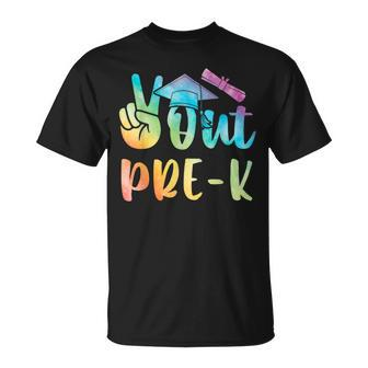 Prek Graduation Tie Dye Peace Out Pre K Last Day Pre-K T-Shirt - Monsterry UK