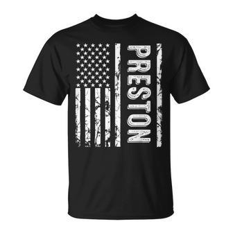 Preston Last Name Surname Team Preston Family Reunion T-Shirt - Seseable
