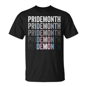 Pride Demon Transgender Pride Month Lgbtq Awareness Month T-Shirt - Monsterry