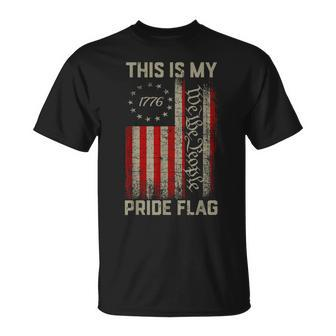 This Is My Pride Flag Usa American Patriotic 4Th Of July T-Shirt - Seseable