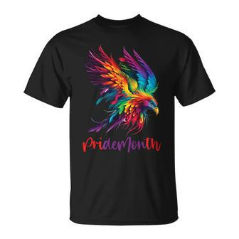Pride Month Demon Colorful Phoenix Pride Month Apparel T-Shirt - Monsterry