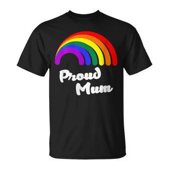 Pride Month Rainbow Flag Equality Proud Mum Lgbt Gay T-Shirt - Thegiftio UK