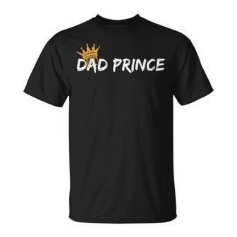 Prince Charming Dad Crown Birthday Father's Day T-Shirt - Seseable